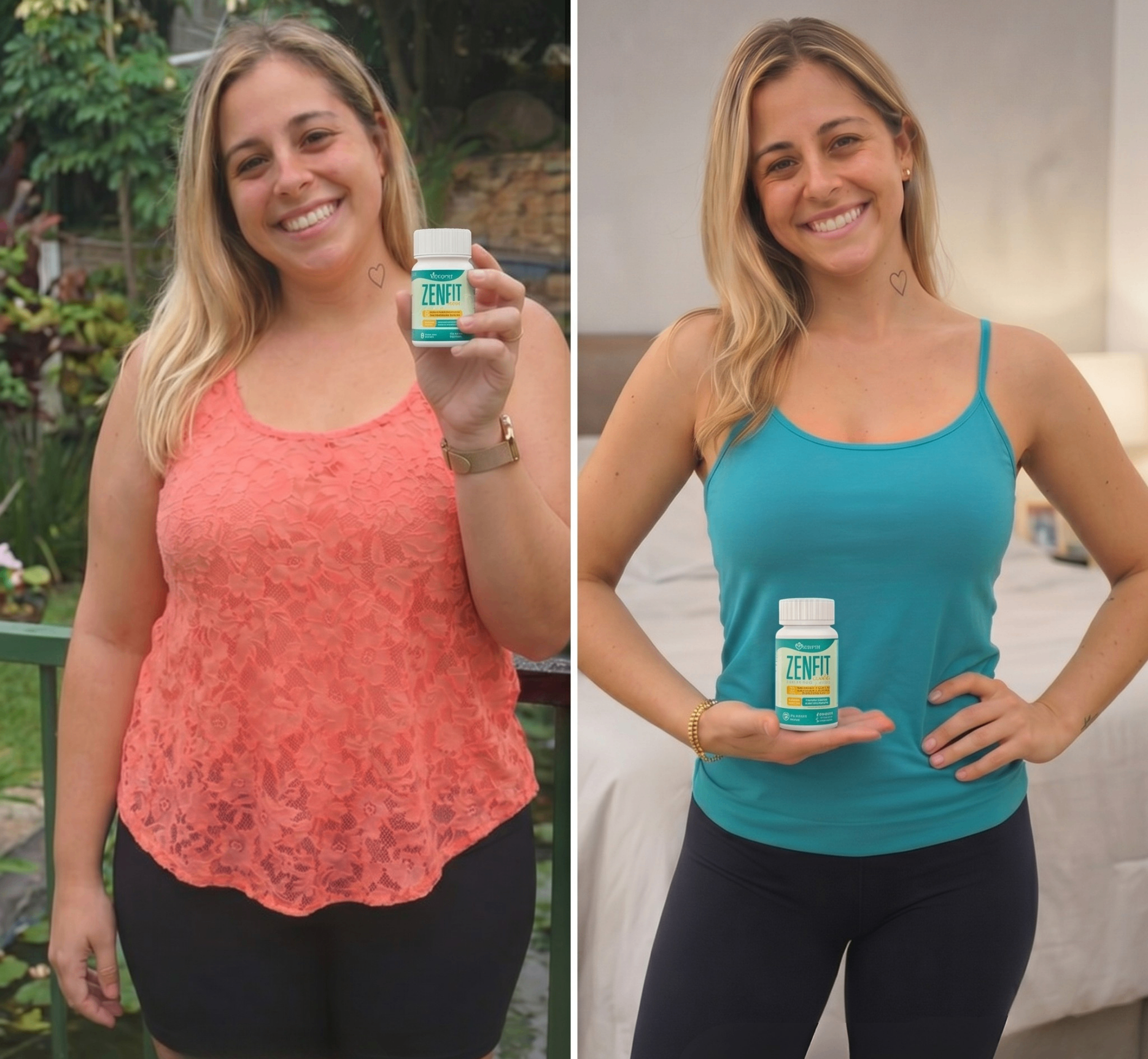Antes e depois — Aline Souza, 34 anos